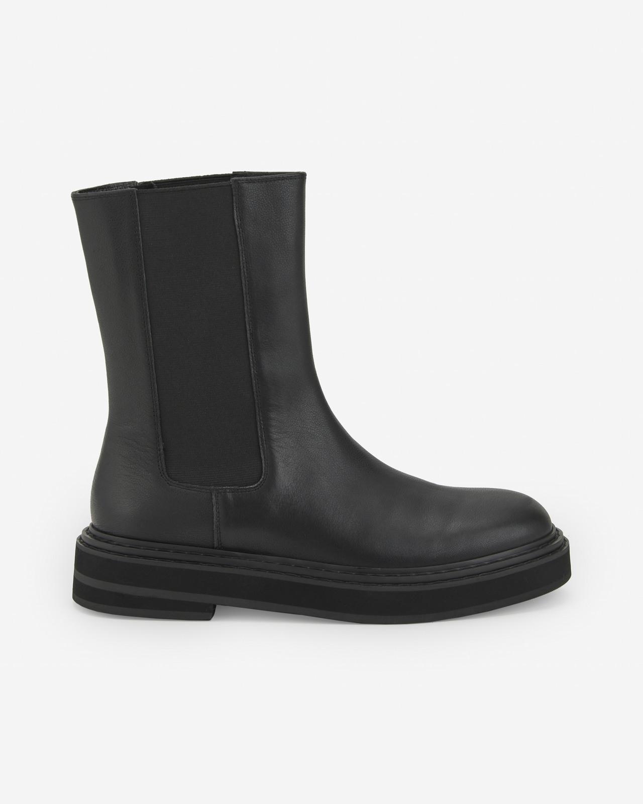 Botins Tipo Chelsea - Preto Preto-1