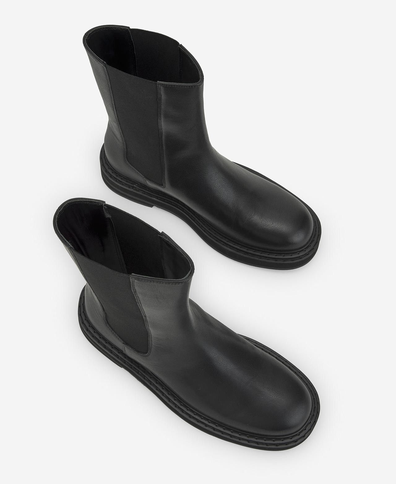 Botins Tipo Chelsea - Preto Preto-2