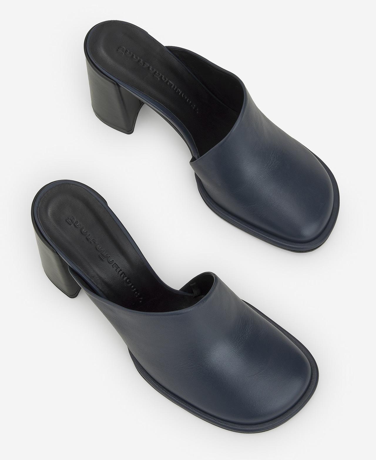 Socas Assimétricas em Pele 100% - Azul-escuro Azul-escuro-2