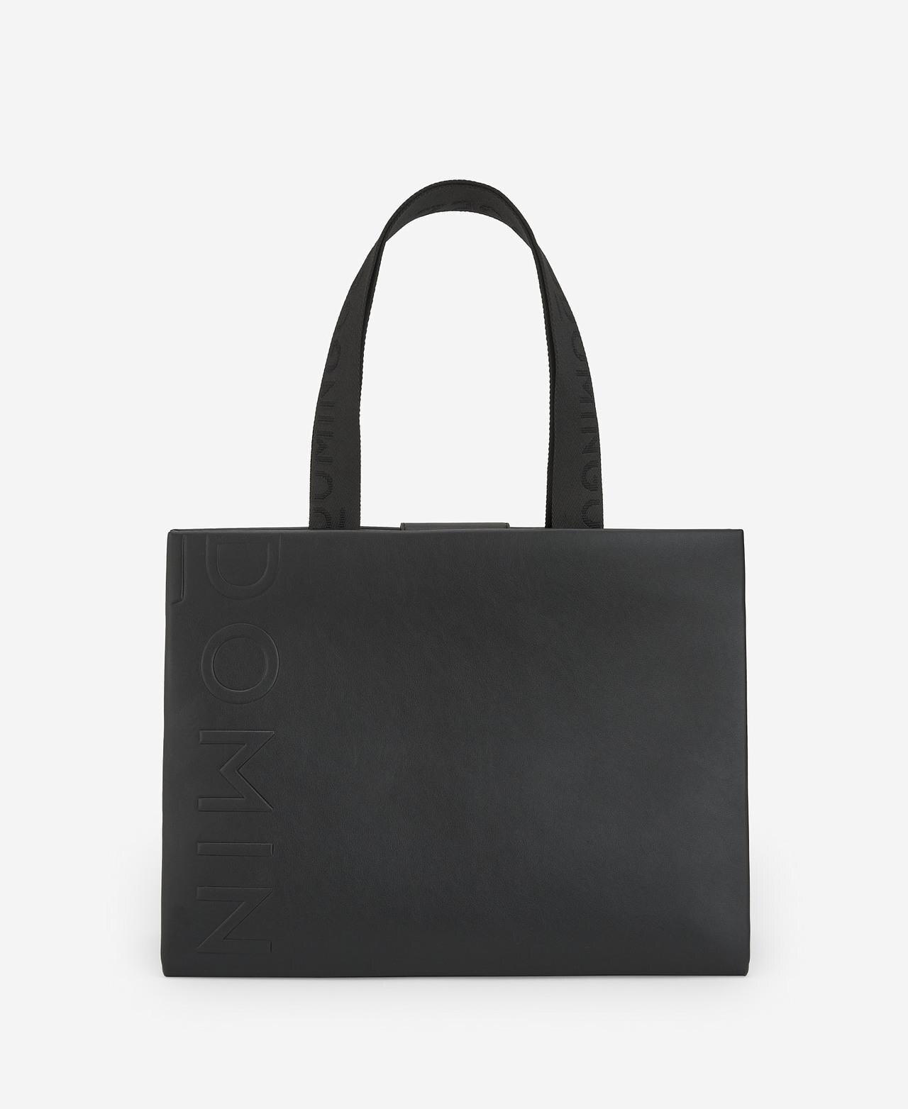 Mala de Ombro Tipo Shopper Grande - Preto Preto-2