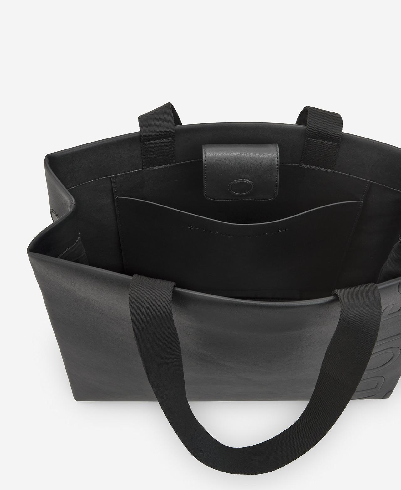 Mala de Ombro Tipo Shopper Grande - Preto Preto-4
