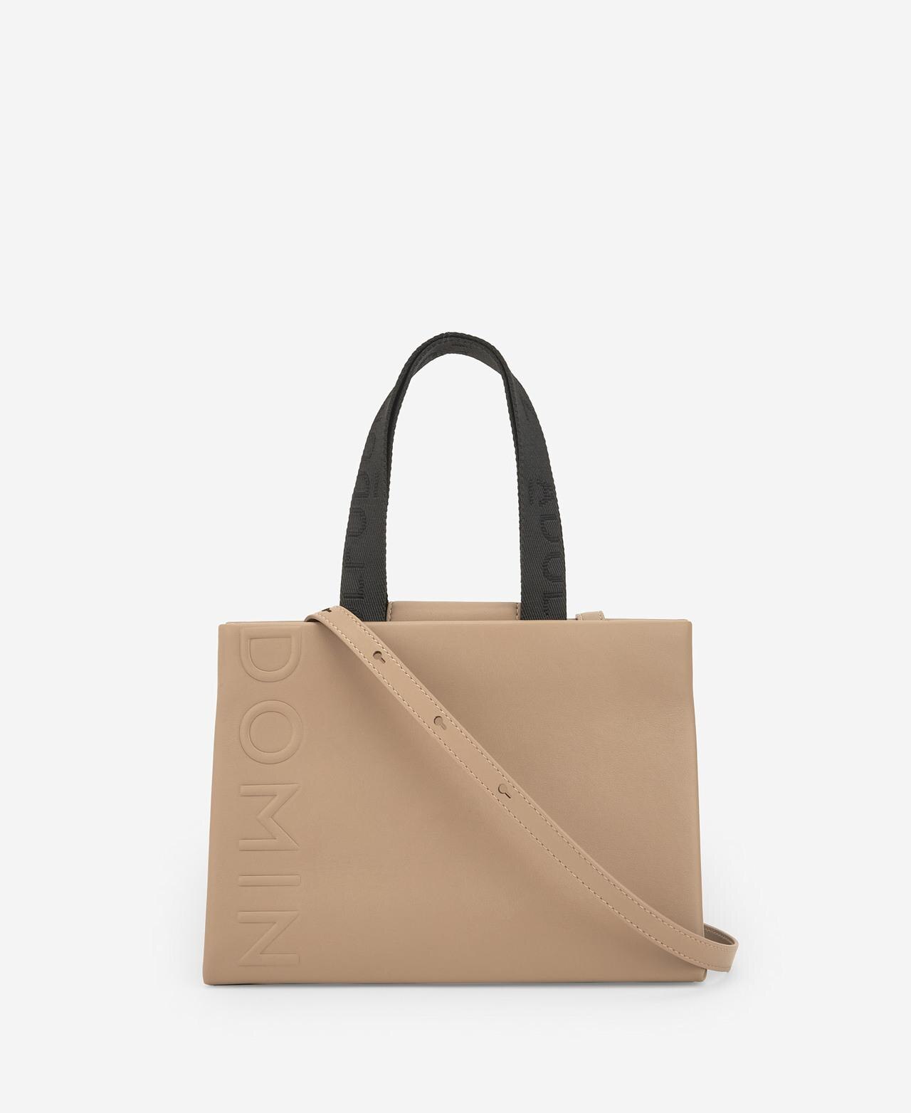 Mala de Tiracolo Tipo Shopper Média - Taupe Taupe-2