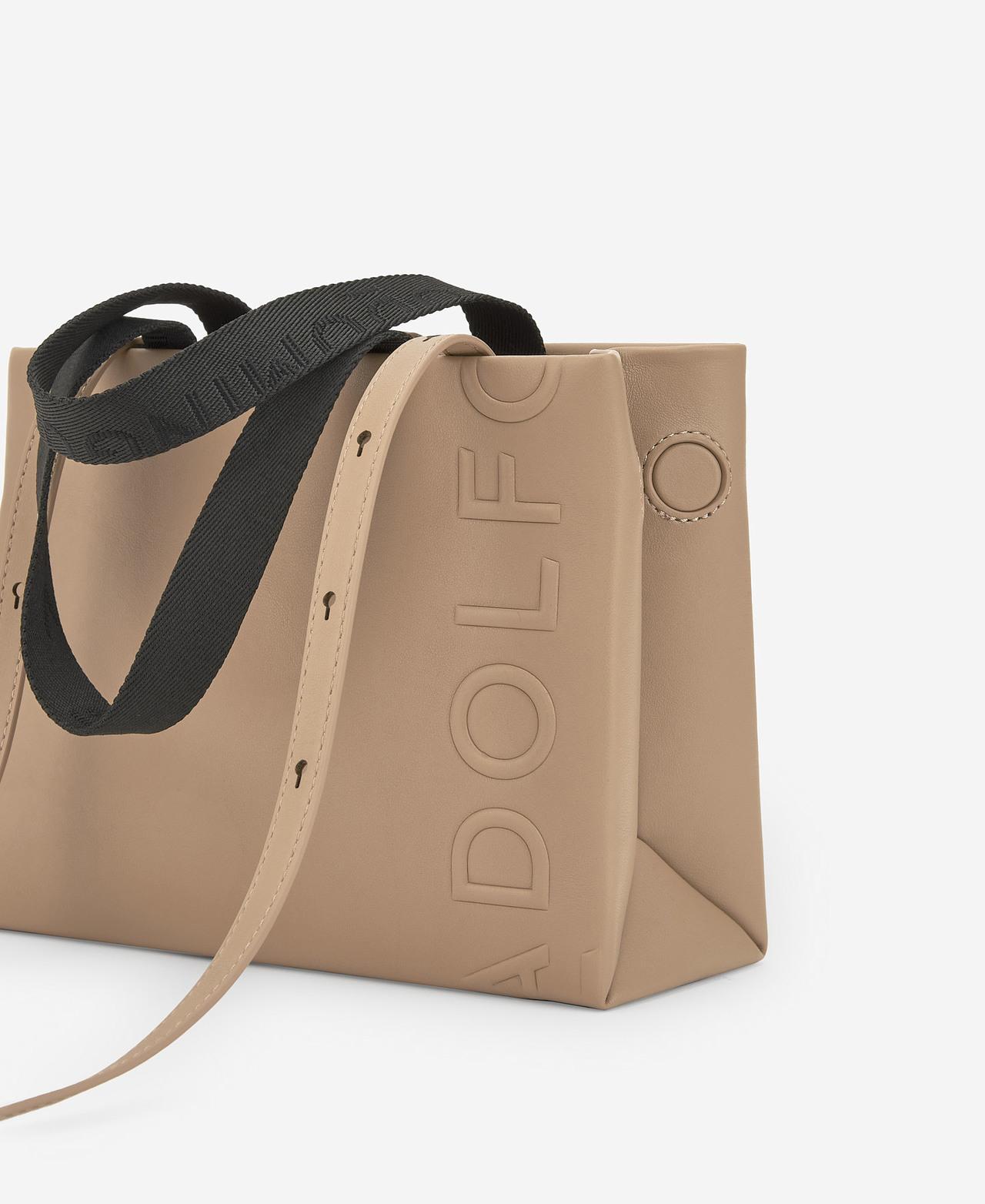 Mala de Tiracolo Tipo Shopper Média - Taupe Taupe-3