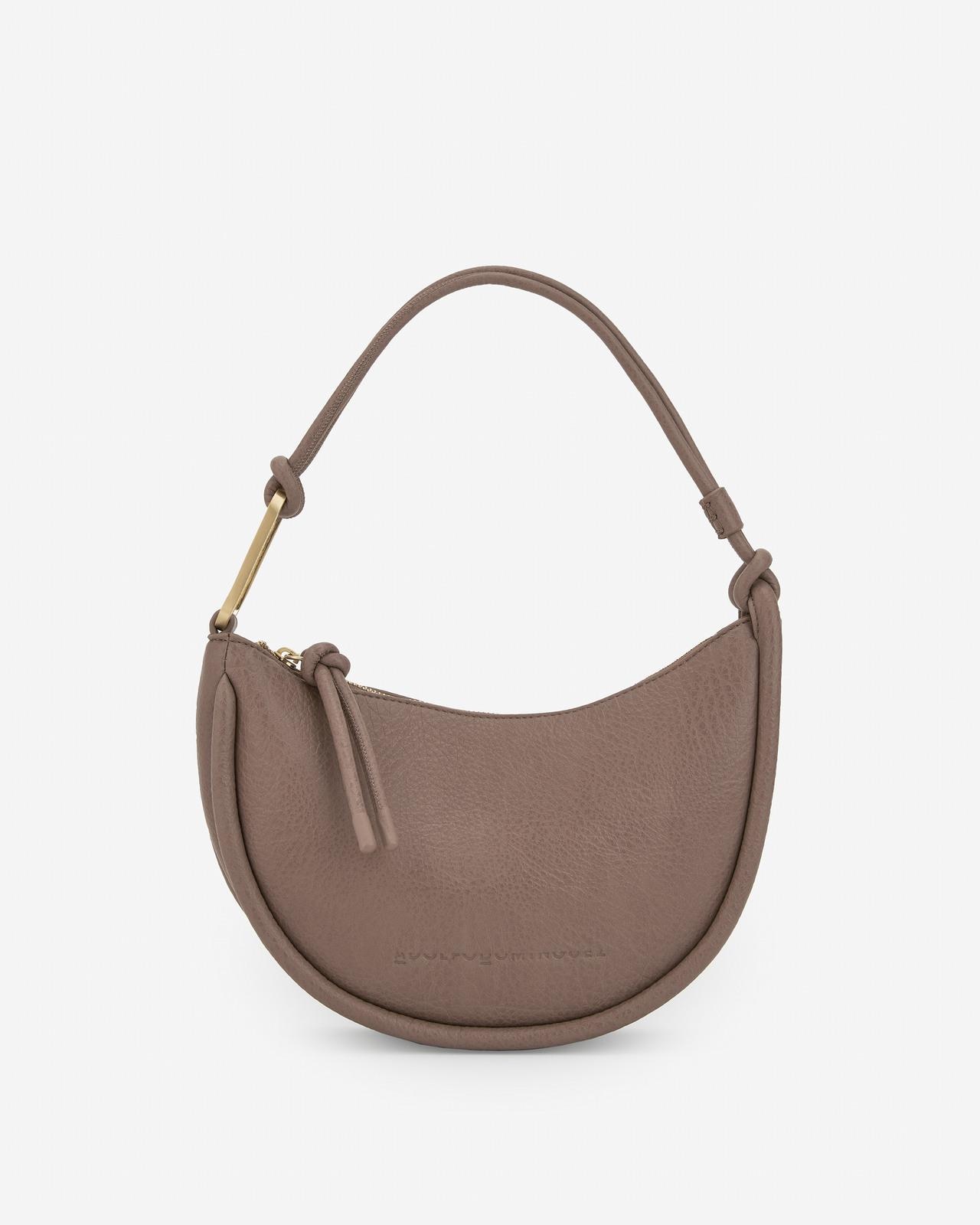 Mala de Ombro Média em Material Reciclado - Taupe Taupe-1