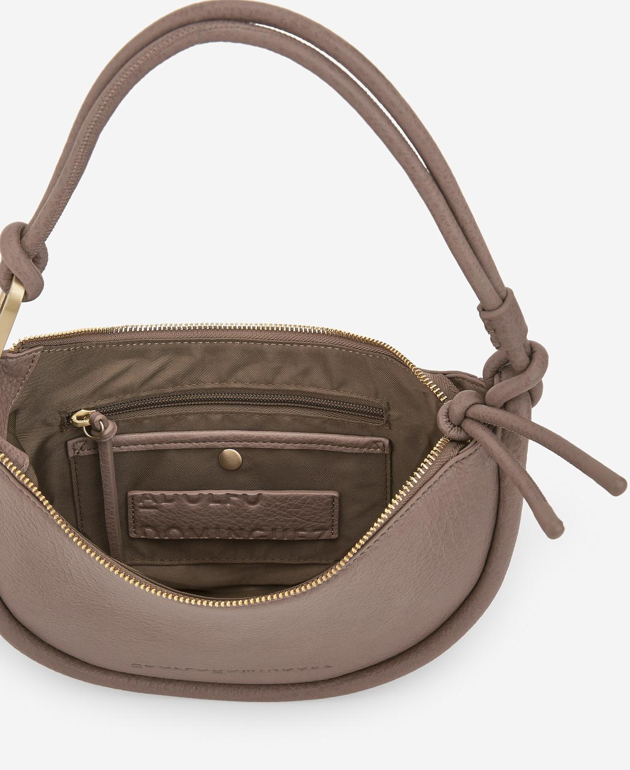 Mala de Ombro Média em Material Reciclado - Taupe Taupe-3