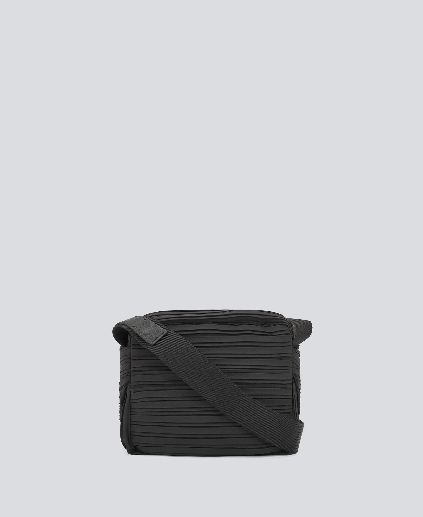 Mala de Tiracolo Média em Crinkle Reciclado - Azul-marinho Preto-2