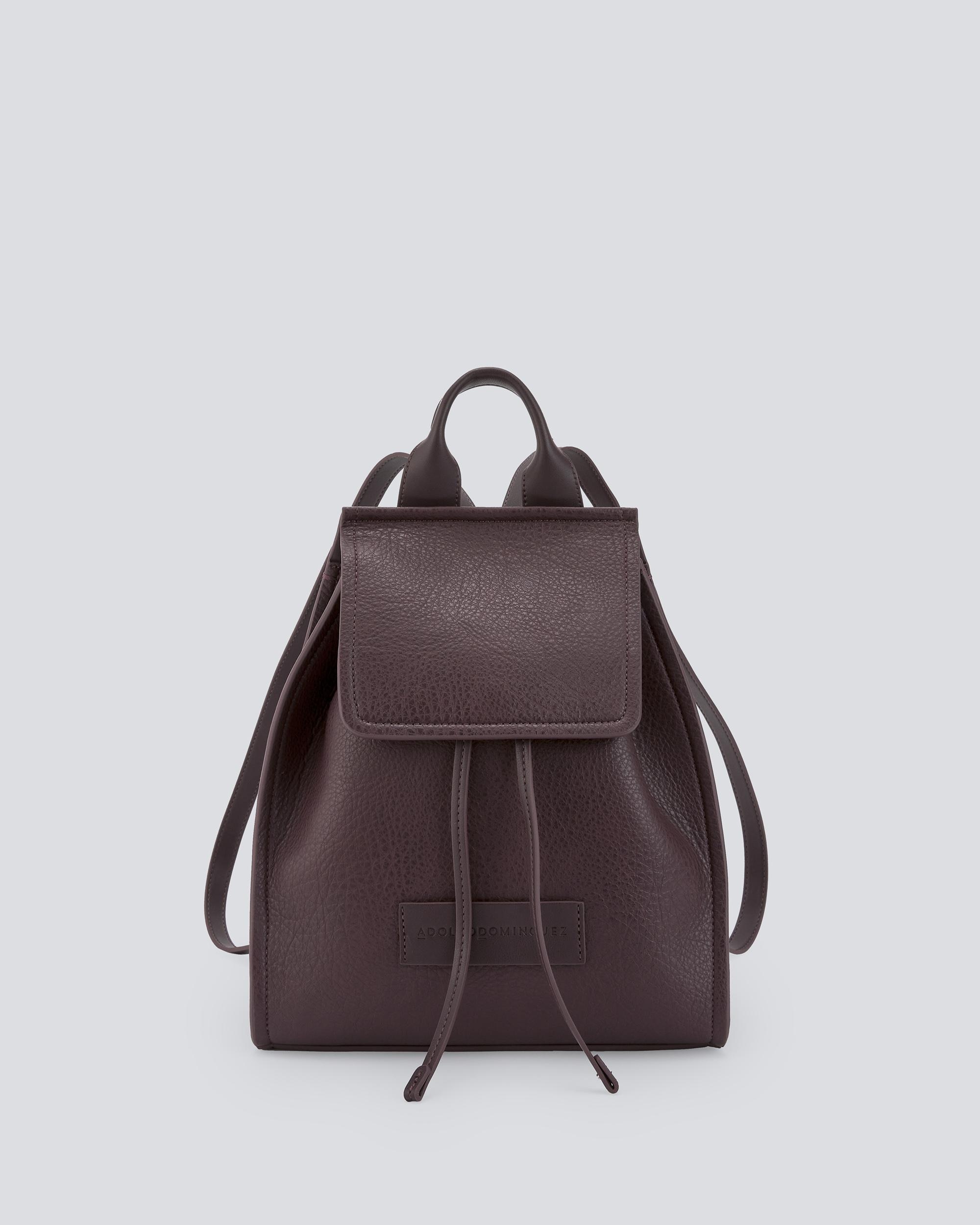 Mochila de Material Reciclado em Textura Grão Castanho-escuro-1