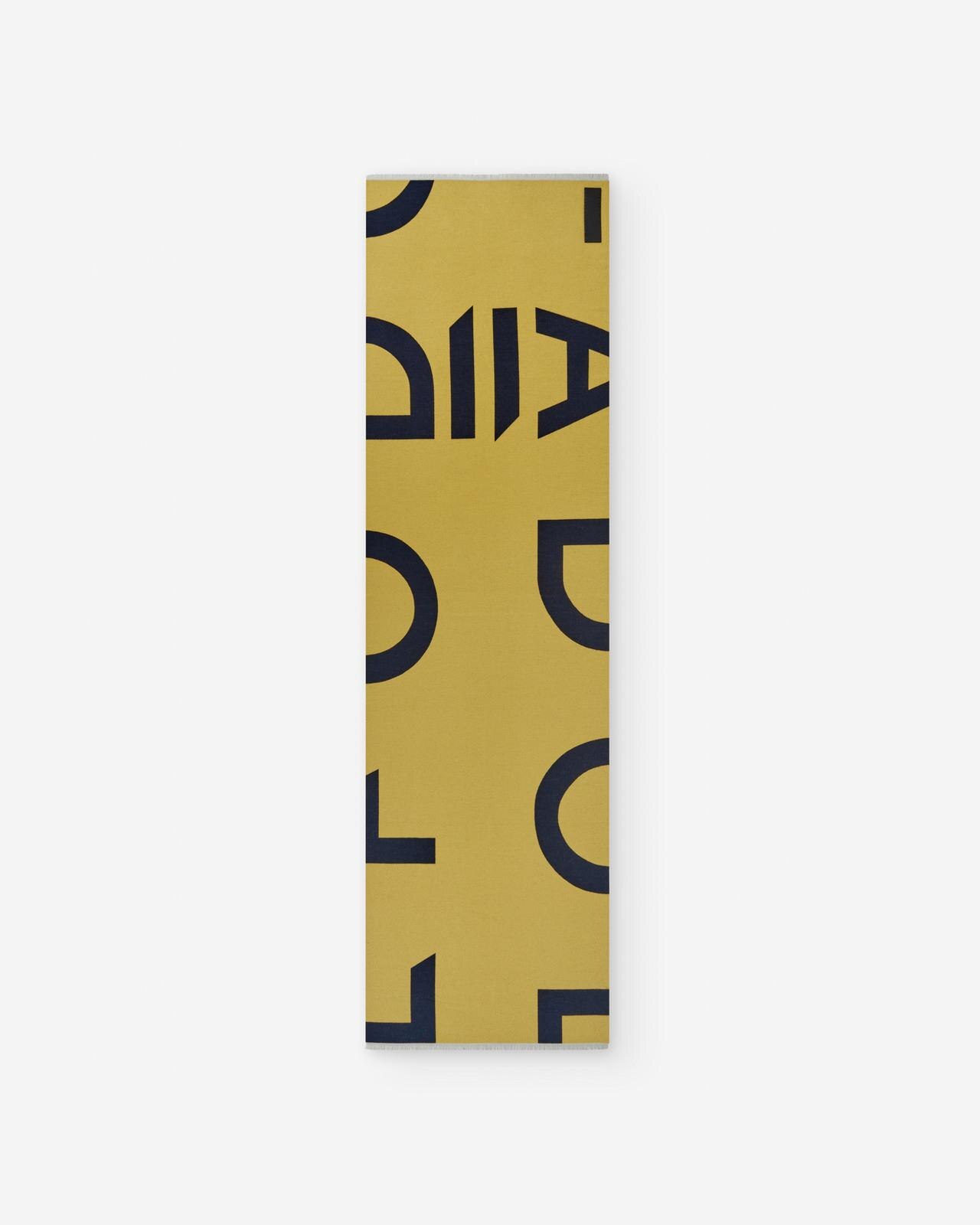Cachecol Maxi com Logo Jacquard - Amarelo Amarelo-1