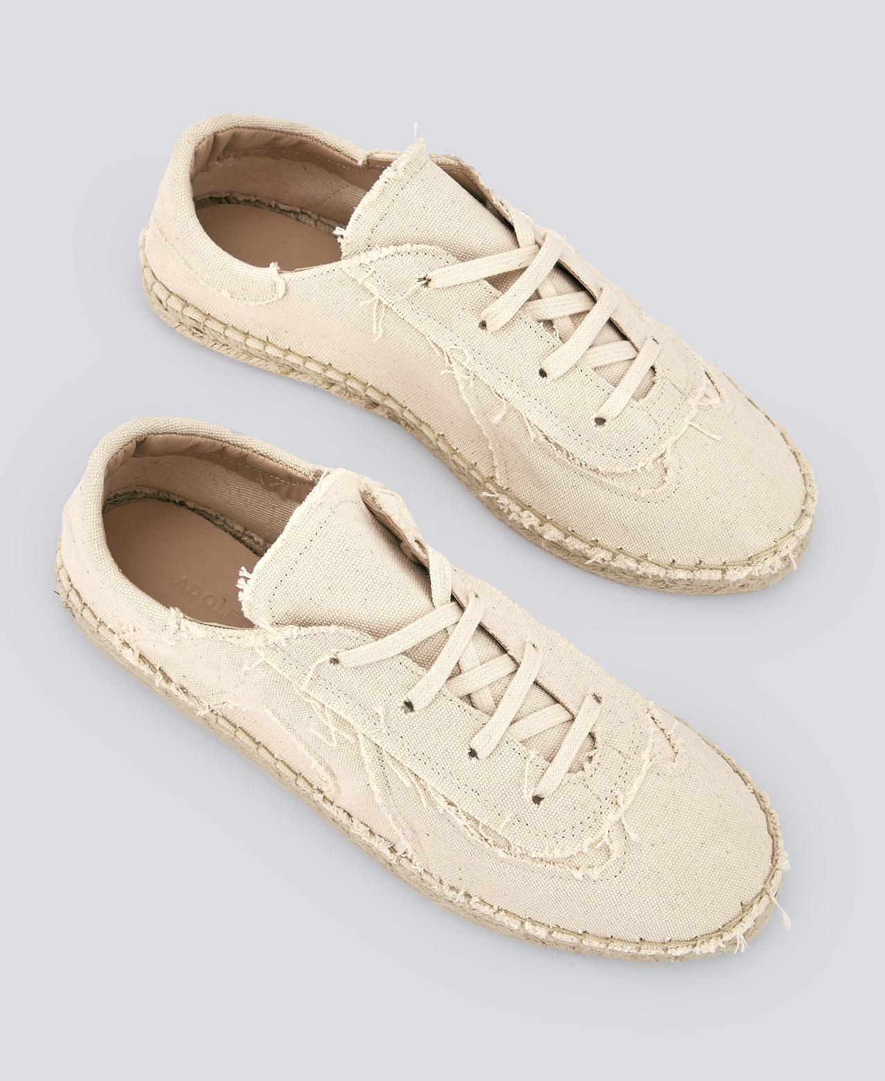 Sapatilhas Desportivas com Maxi Logo Desfiado - Branco Natural-2