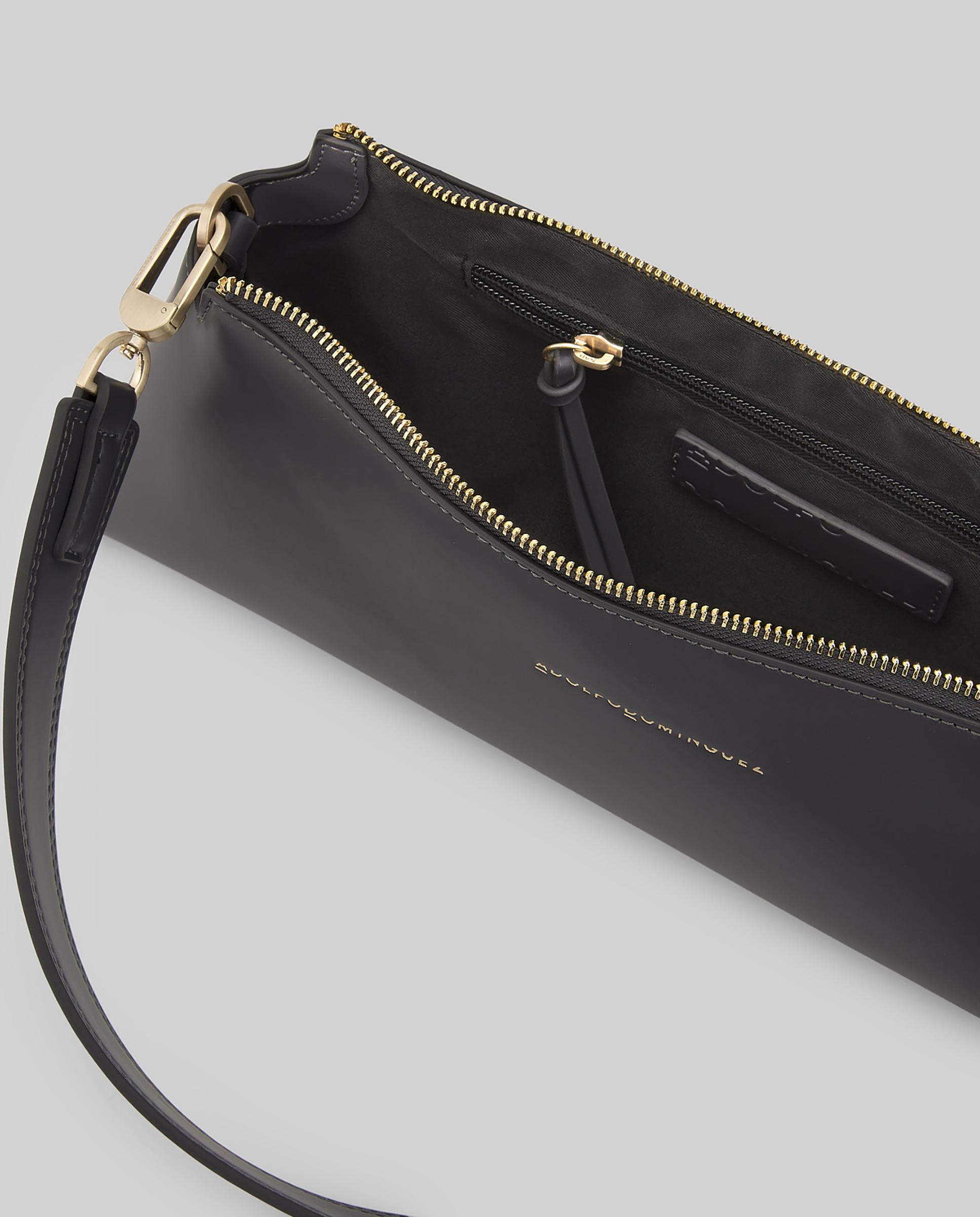 Mala de Ombro Tipo Baguette com Alça Extra Comprida Preto-4