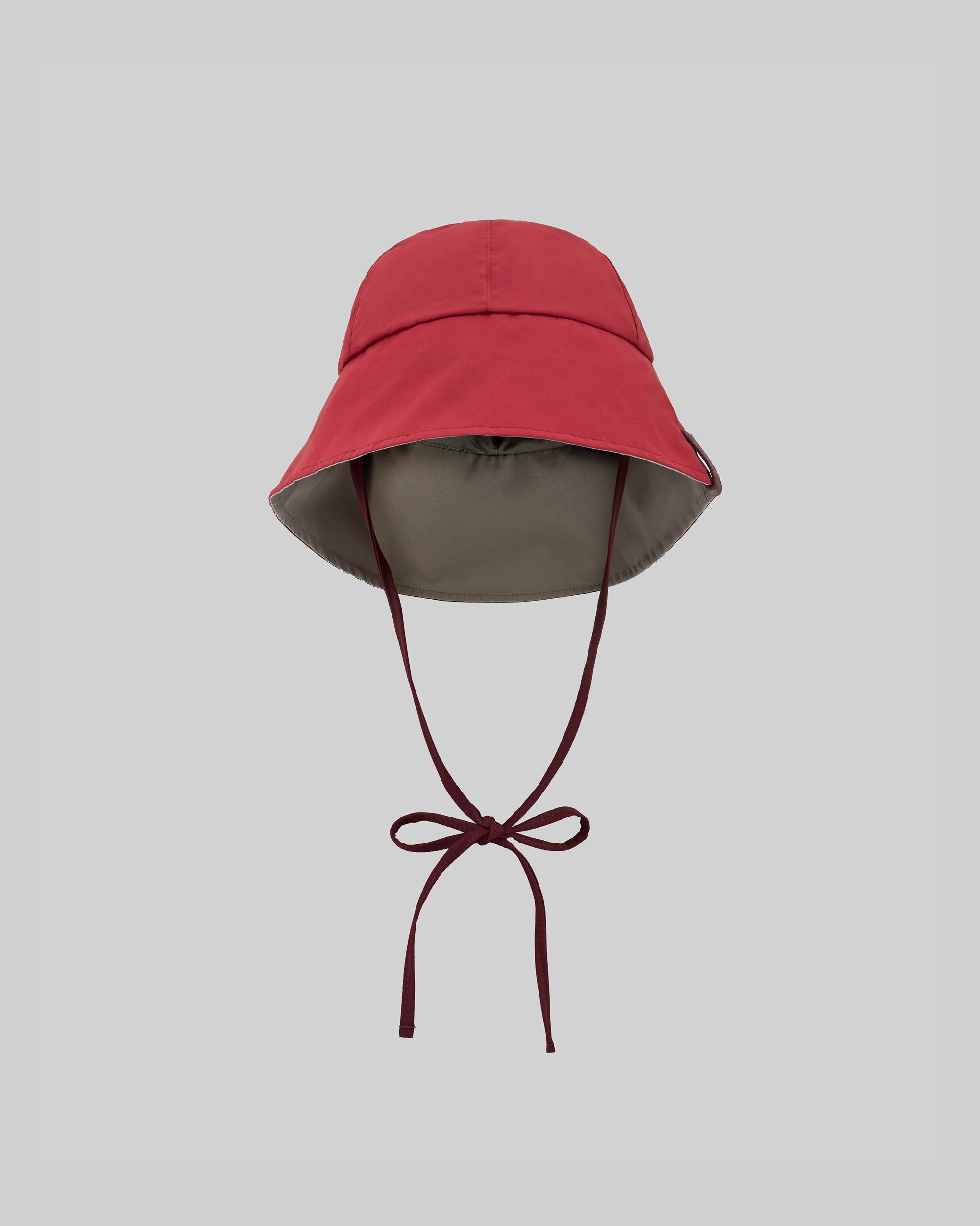 Chapéu Reversível de Nylon Vermelho-1