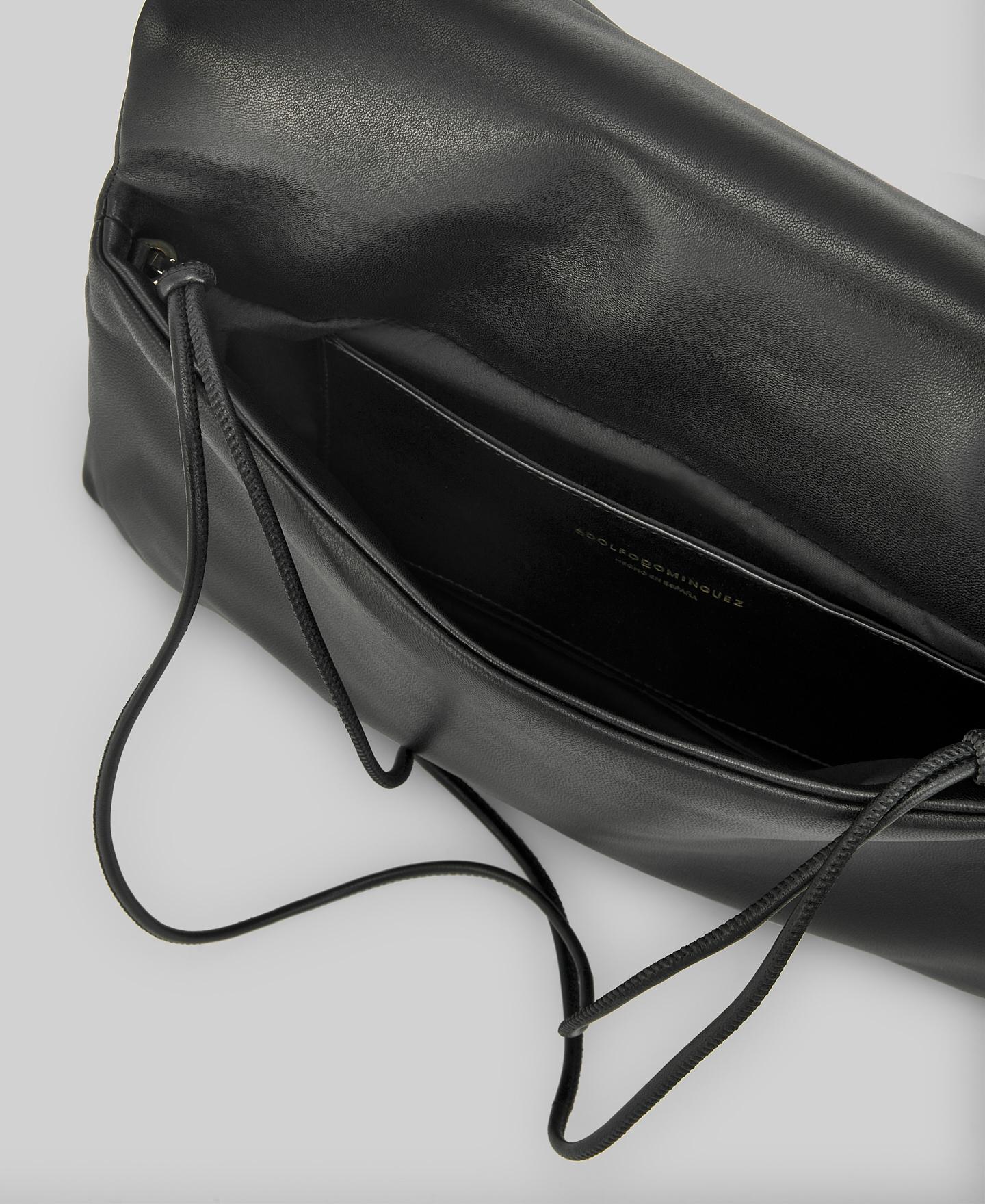 Mala de Festa Tipo Clutch de Pele Fabricada em Espanha Preto-4