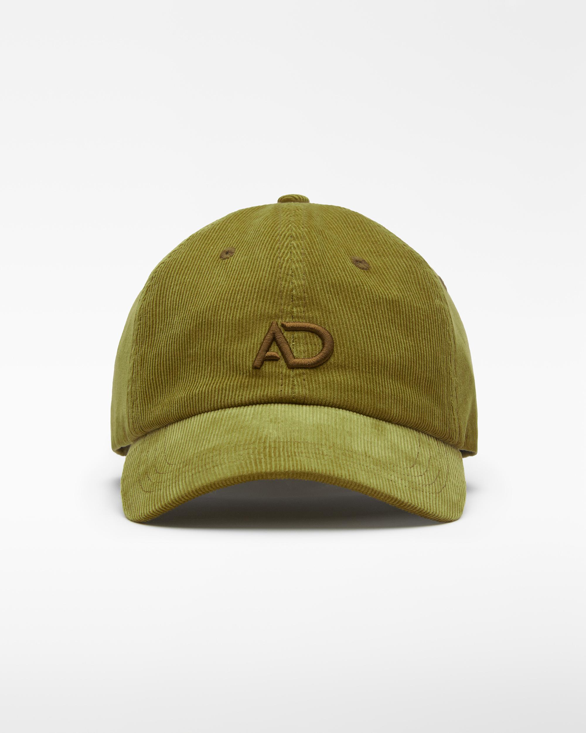 Boné de Bombazina com Logo Bordado Verde Azeitona-1
