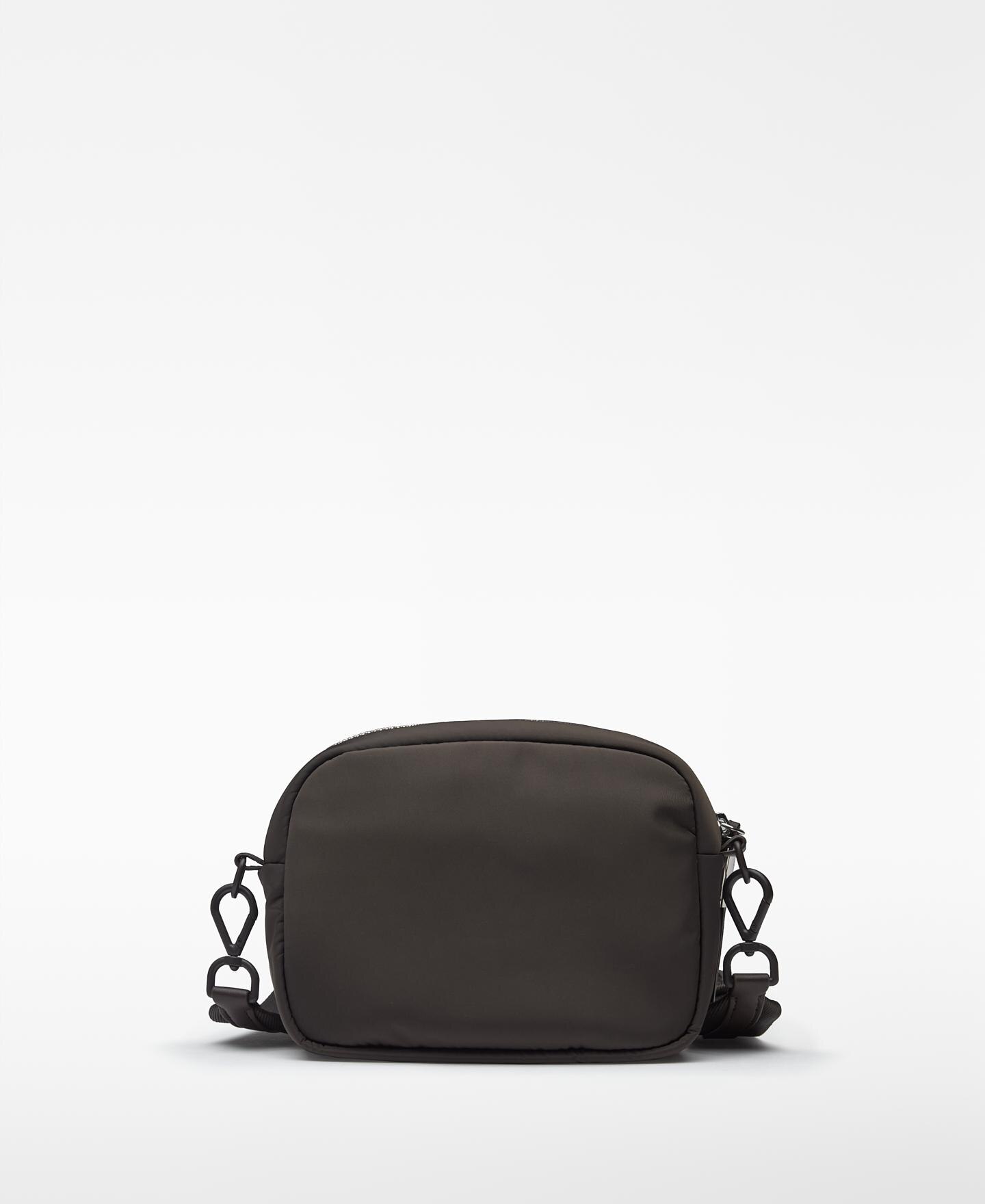 Mala a Tiracolo Pequena com Fecho Zip Preto-2