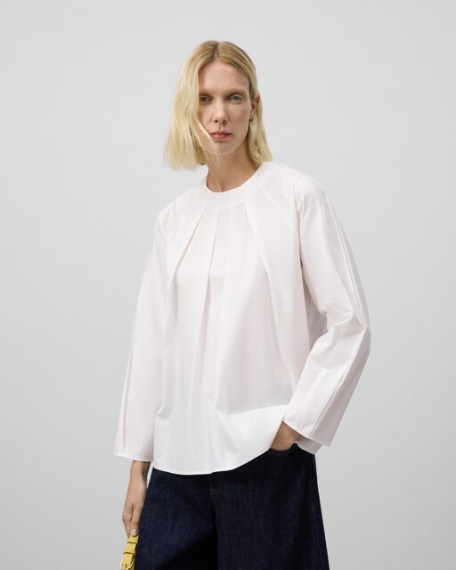 Imagem 0 de Camisa com Corte a Direito com Pregas