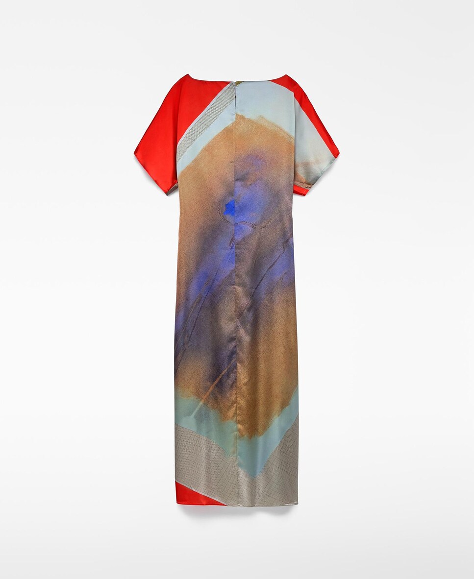 Vestido Midi com Estampado Amarelo-5