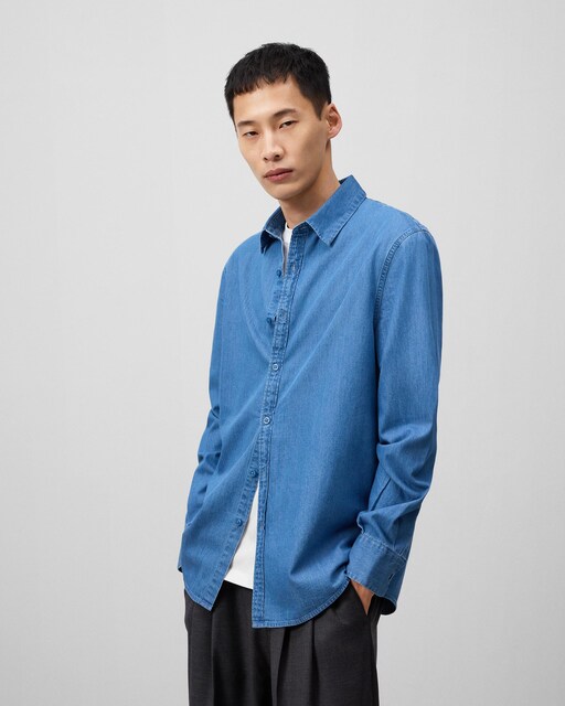 Imagem 0 de Camisa Regular Fit Denim em Algodão