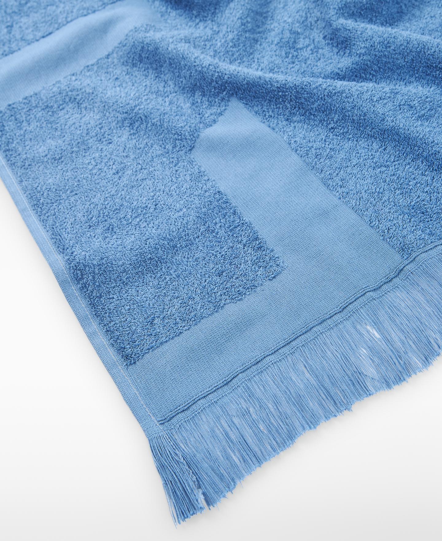Toalha de Praia com Maxi Logo em Jacquard Azul-índigo-3