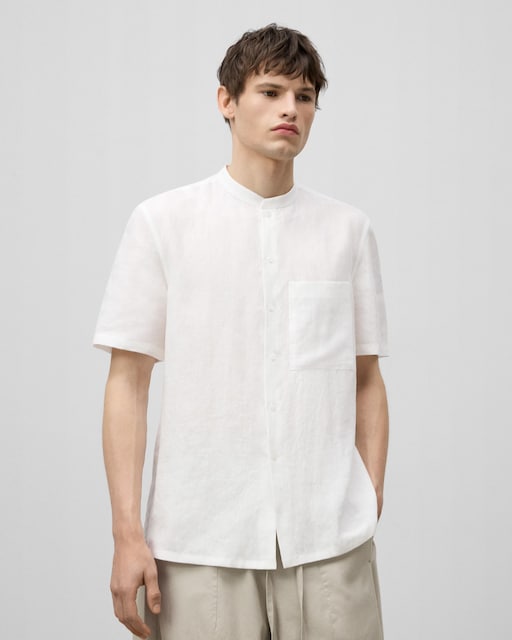 Imagem 0 de Camisa com Gola à Padre em Linho Europeu