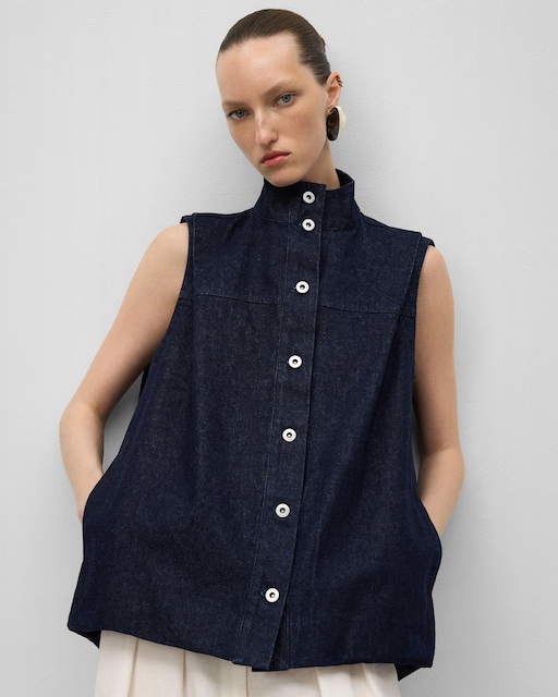 Imagem 0 de Colete Formal Denim em Algodão Orgânico