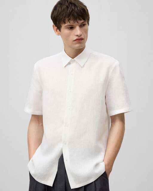 Imagem 0 de Camisa de Gola com Lapela em Linho Europeu