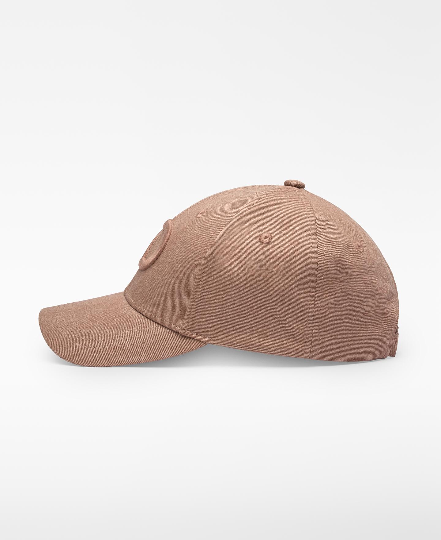 Boné de Algodão com Logo Bordado Castanho-2