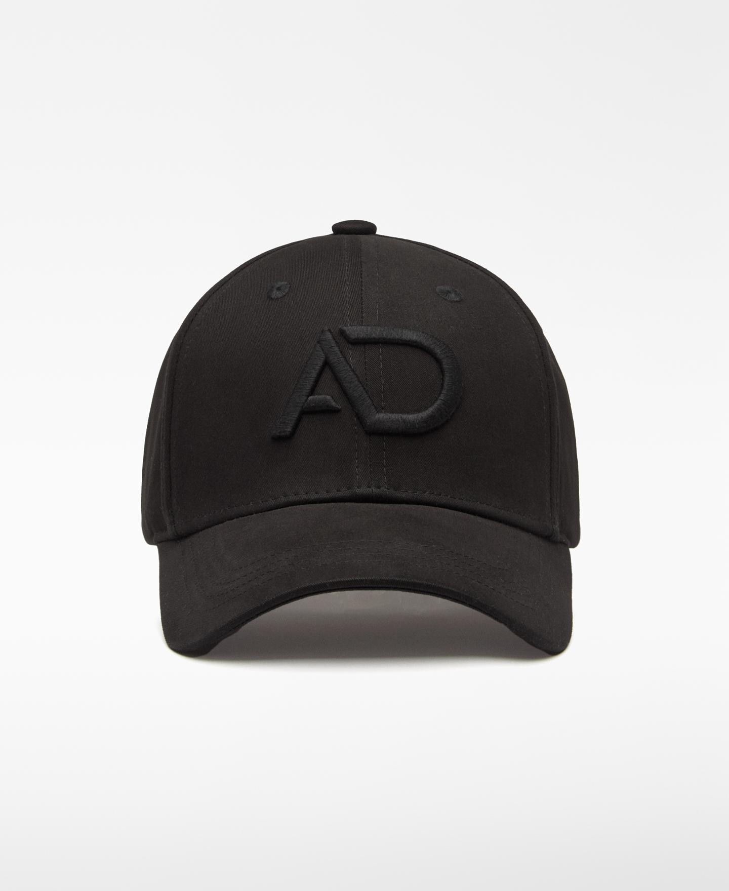 Boné de Algodão com Logo Bordado Preto-1