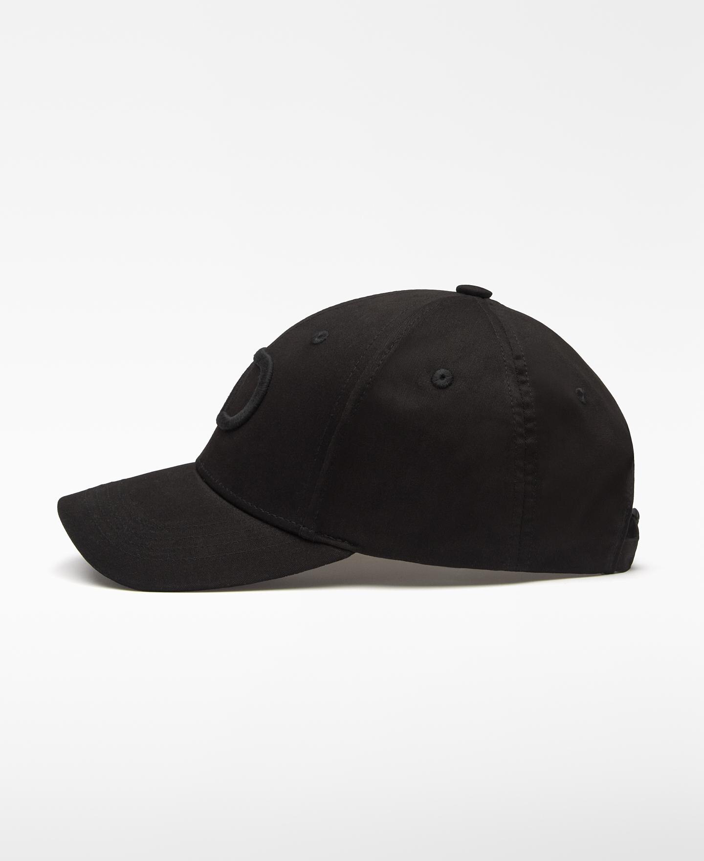 Boné de Algodão com Logo Bordado Preto-2