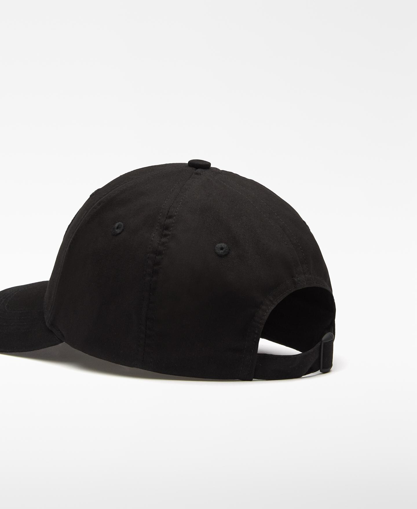 Boné de Algodão com Logo Bordado Preto-3