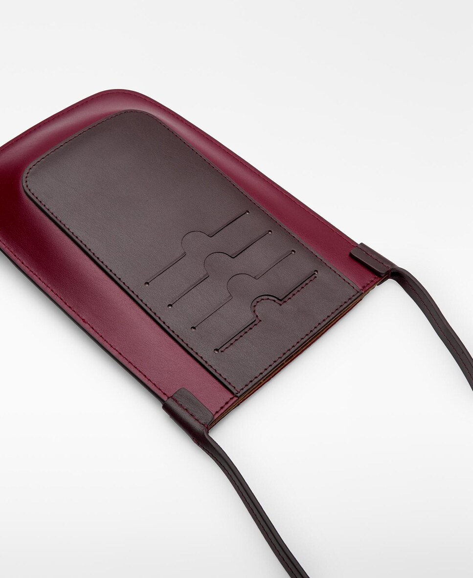 Porta-telemóvel Dorna de Pele Tricolor Grená-2