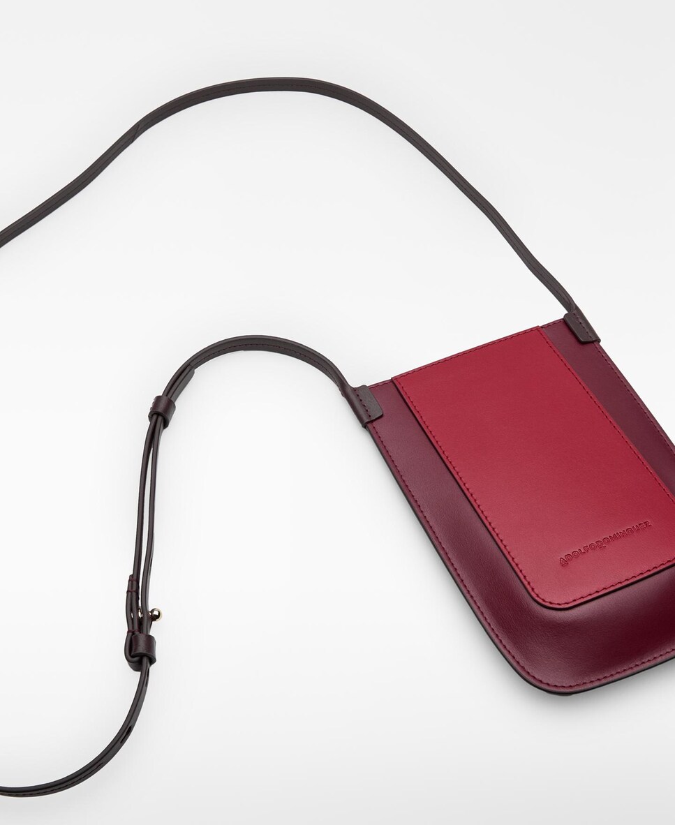 Porta-telemóvel Dorna de Pele Tricolor Grená-3