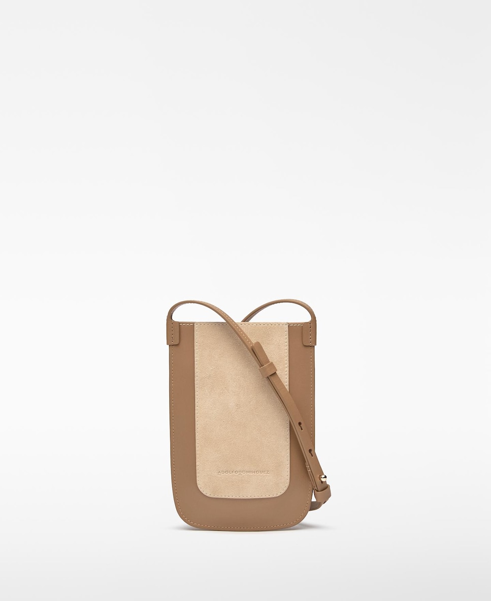 Porta-telemóvel Dorna em Camurça Camel-1