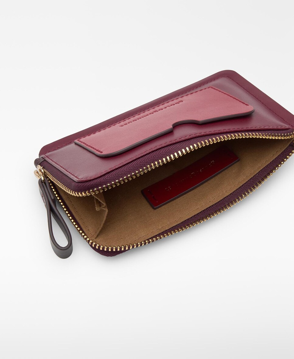 Porta-moedas Dorna de Pele Tricolor Grená-3