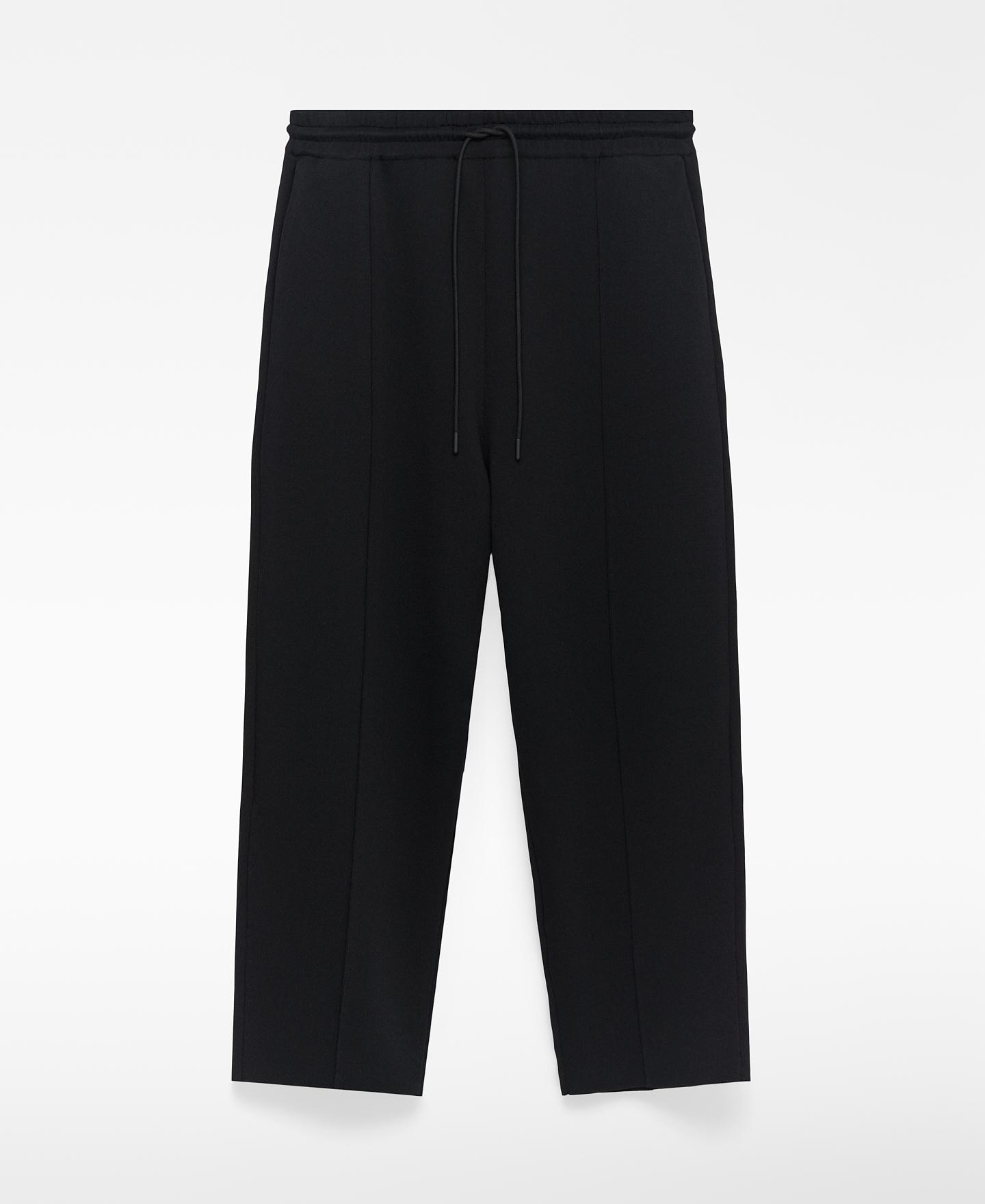 Calças Jogger de Crepe com Cintura Elástica Preto-5