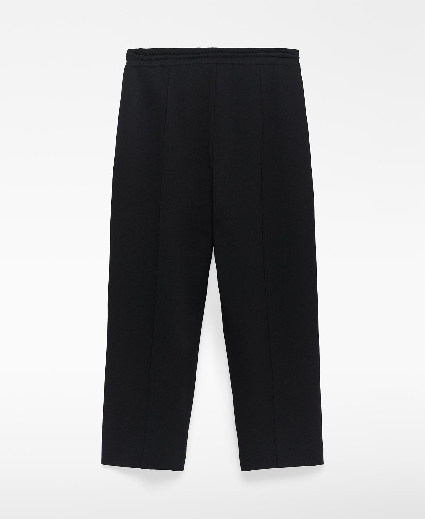Calças Jogger de Crepe com Cintura Elástica Preto-6