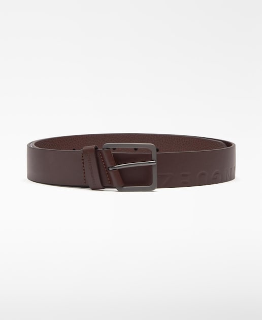 Imagem 0 de Cinto de Pele com Logo Gravado