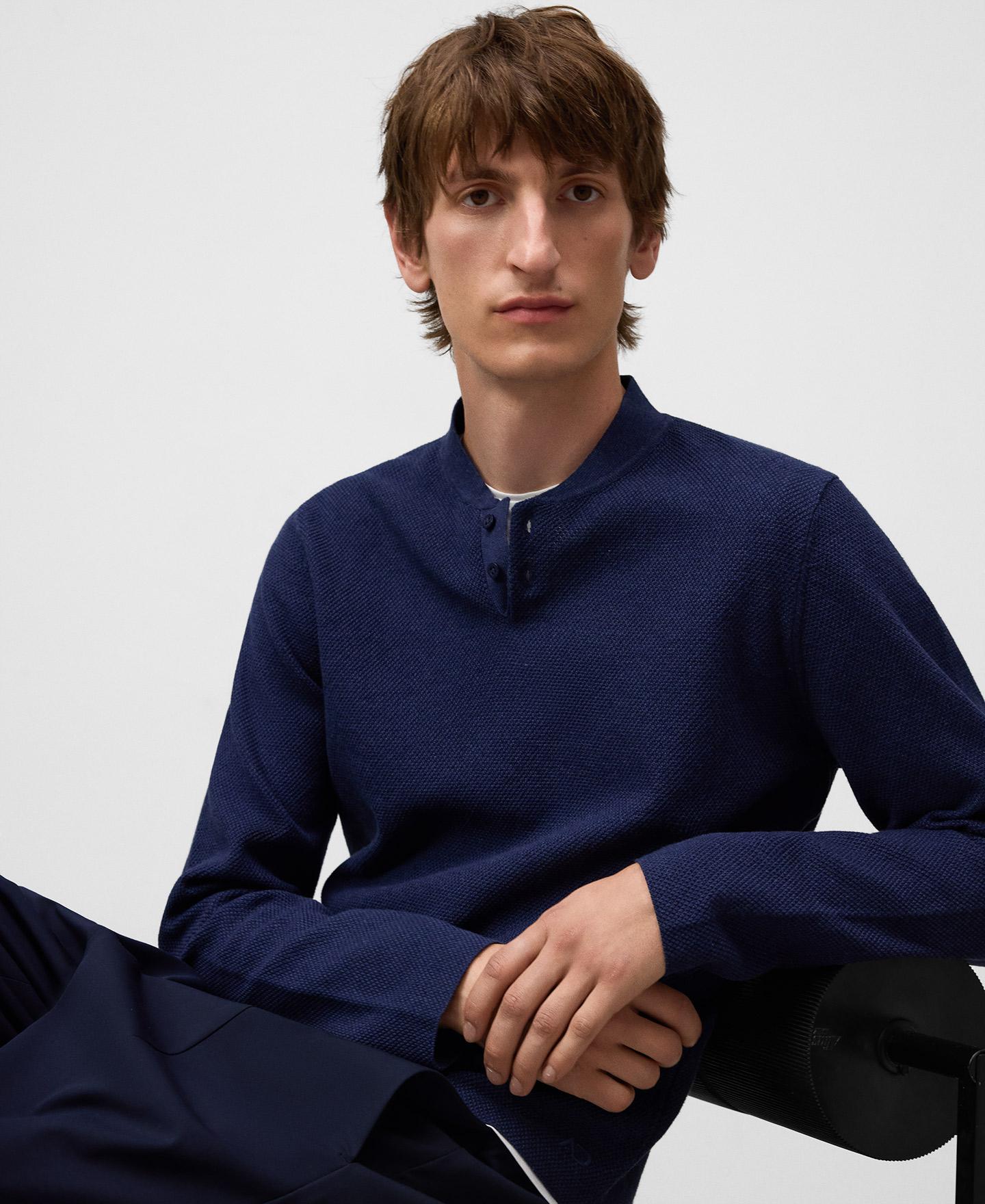 Imagem 0 de Polo de Manga Comprida e Gola À Padre