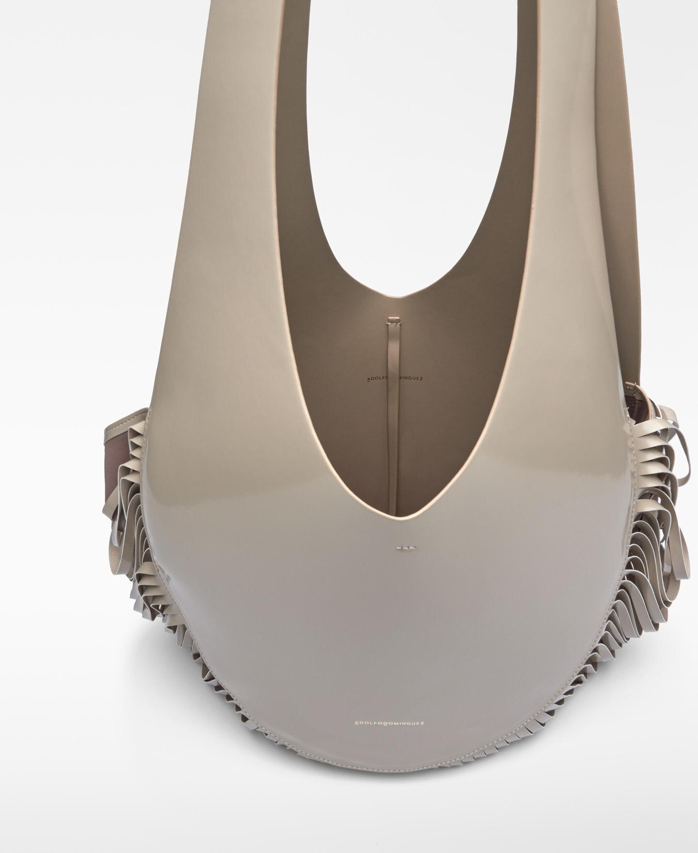 Mala de Ombro Maxi Hobo Aqua Lab Areia-4
