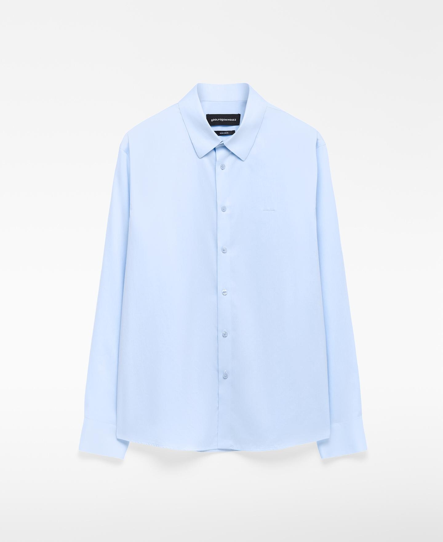 Camisa Regular Fit com Gola Lapela Azul-claro-5