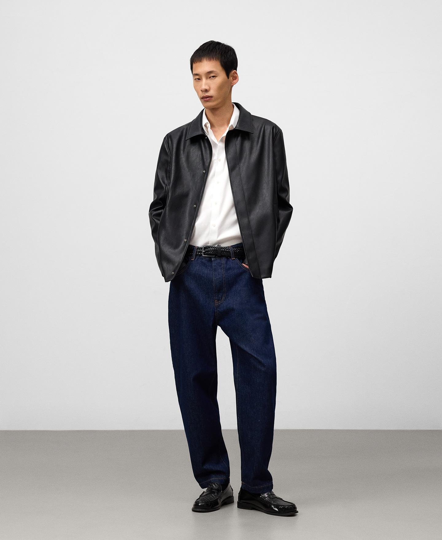 Camisa Regular Fit com Gola Lapela Branco-2