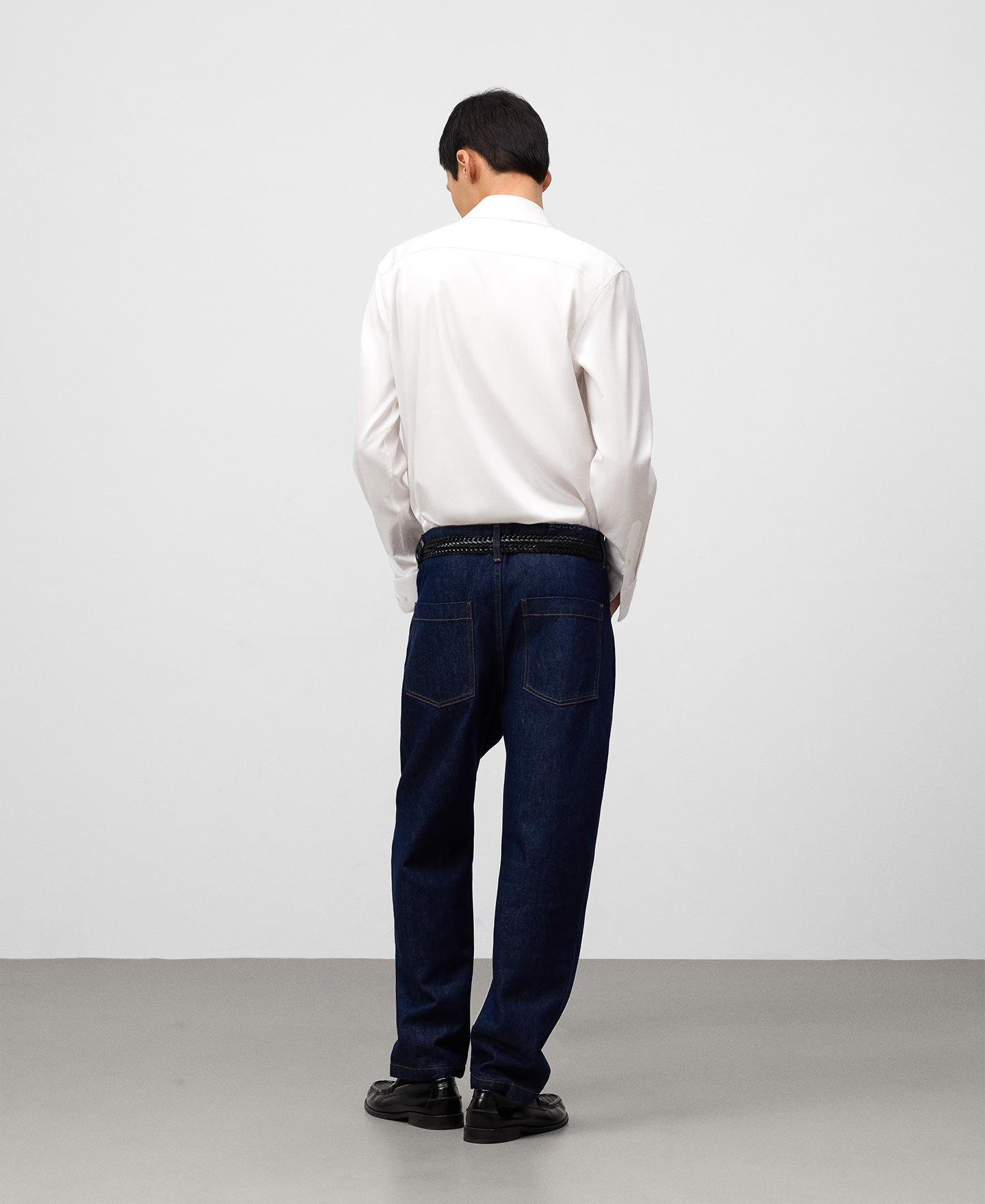 Camisa Regular Fit com Gola Lapela Branco-3
