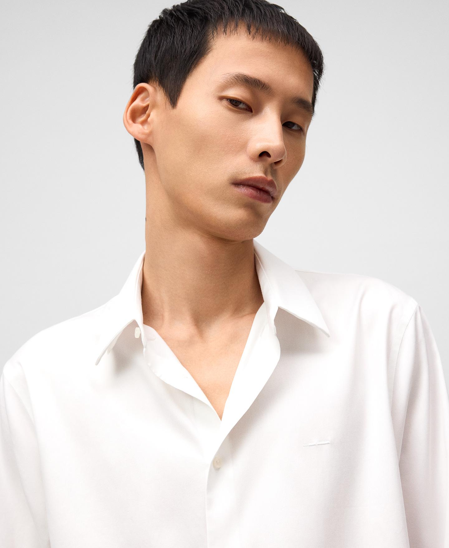 Camisa Regular Fit com Gola Lapela Branco-4