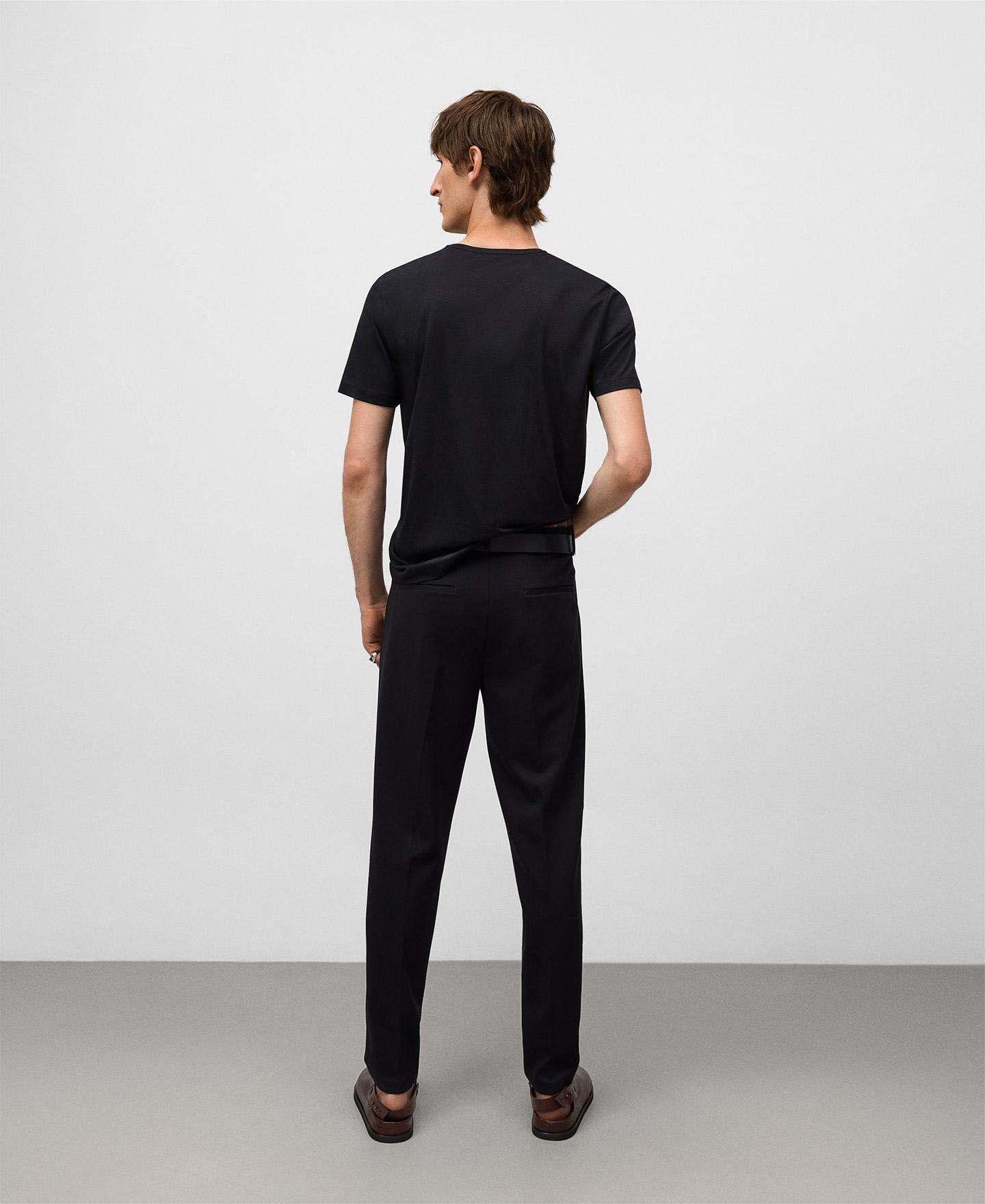 T-shirt Regular Fit de Manga Curta Preto-3