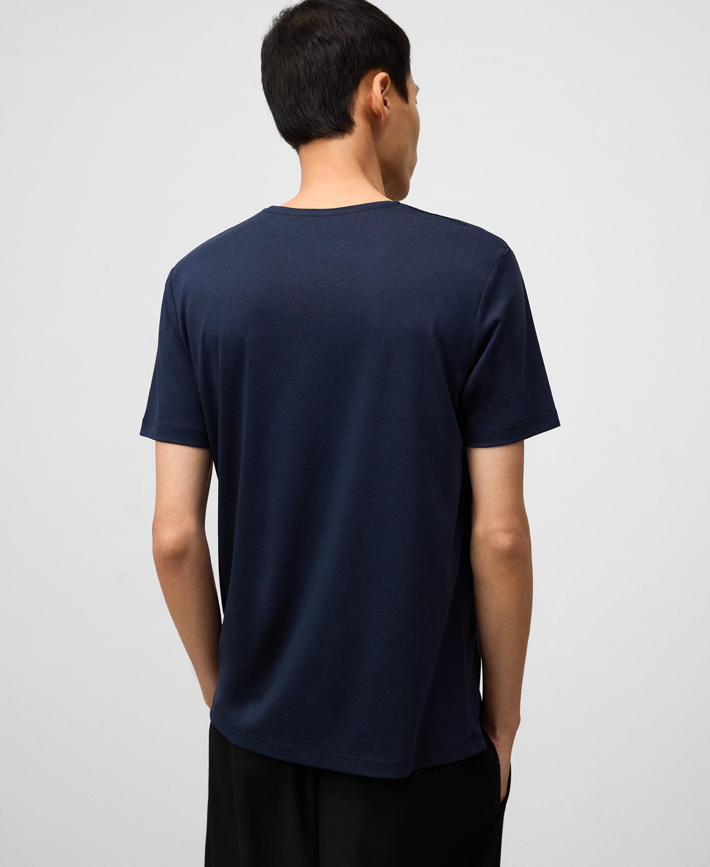 T-shirt Regular Fit de Manga Curta Azul-marinho-3