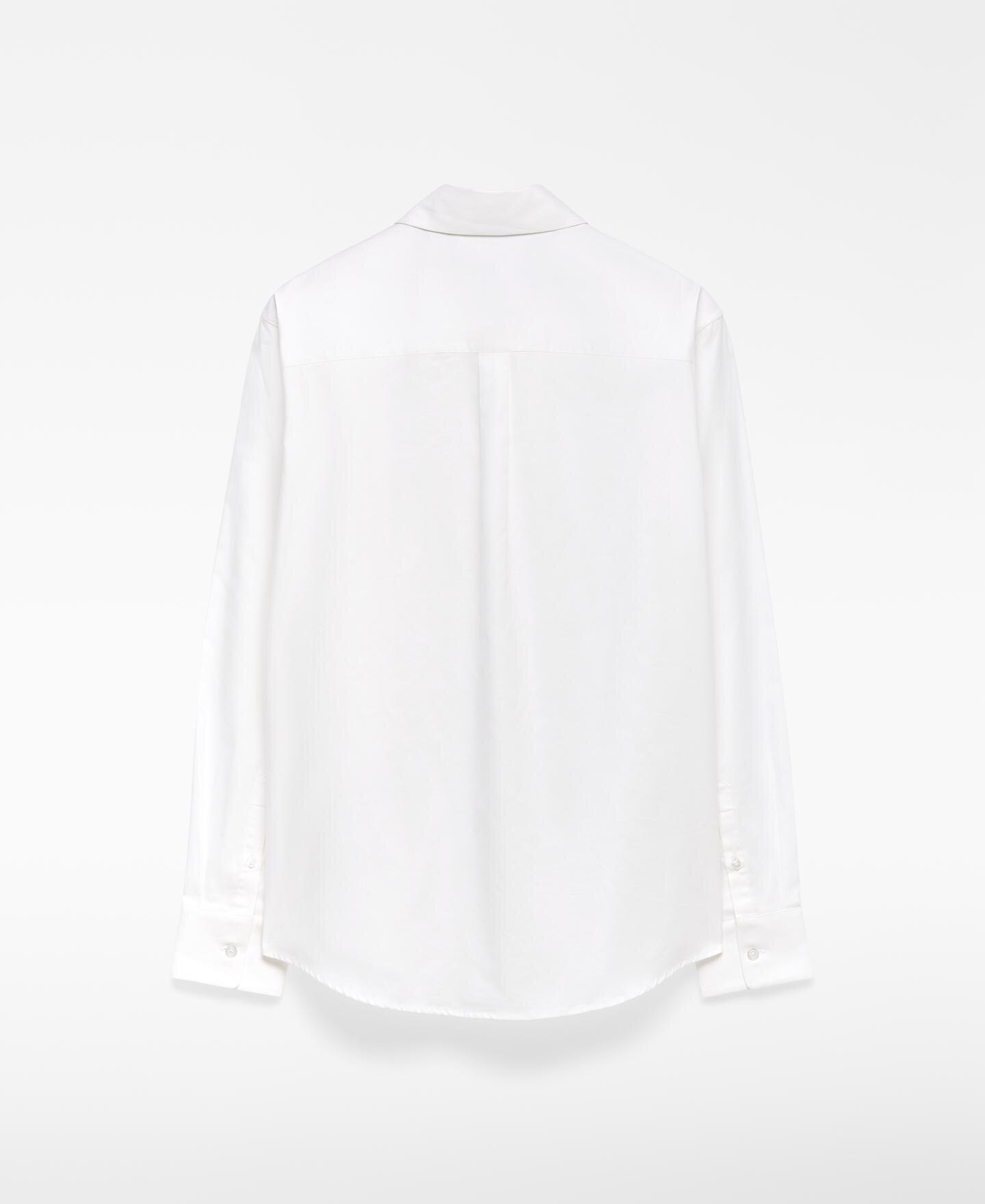 Camisa Regular de Manga Comprida Branco-6