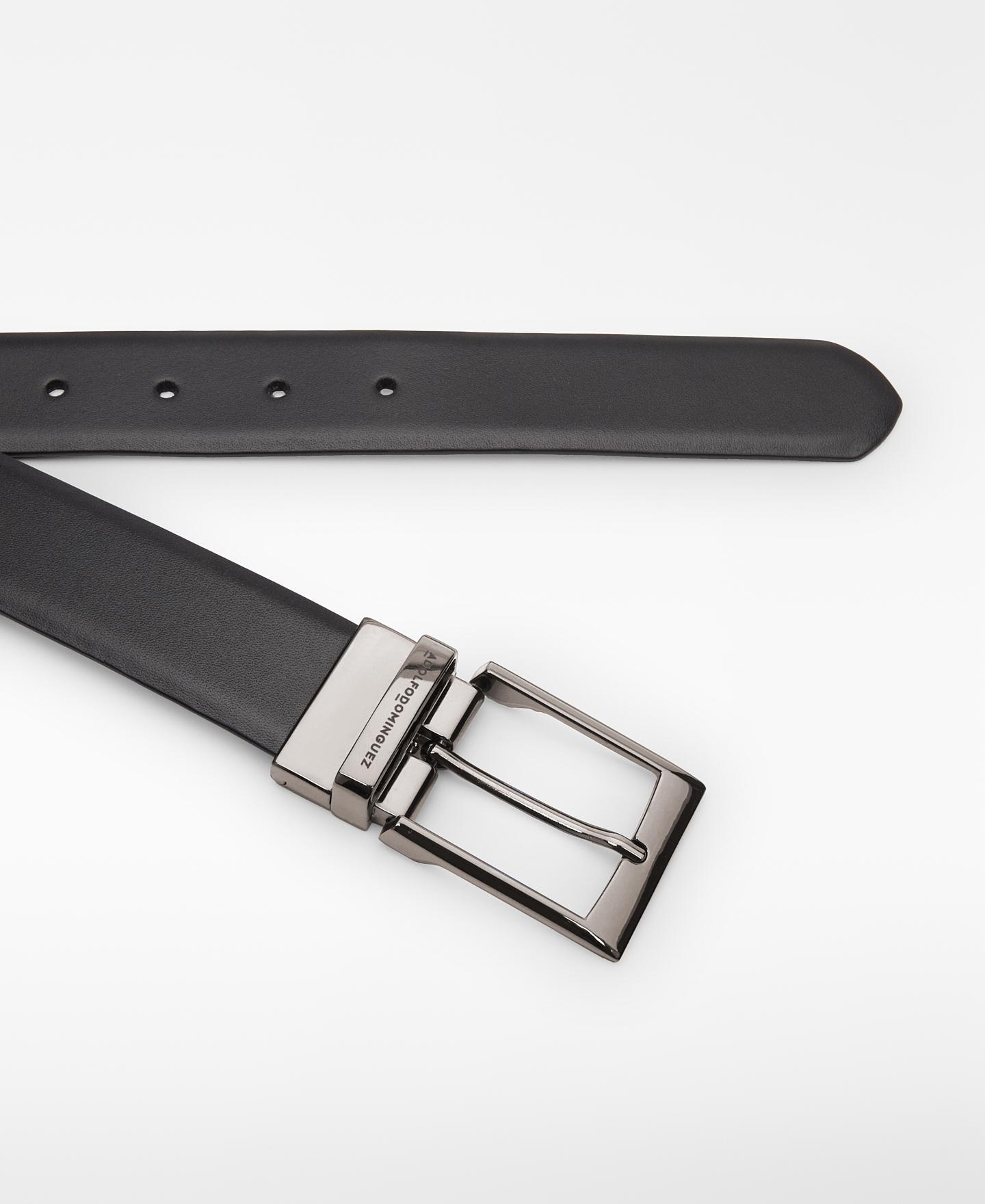 Cinto Reversível de Pele Preto-3