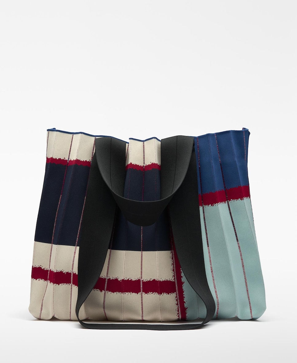 Maxi Shopper Plissado Estampado Multicolor-2