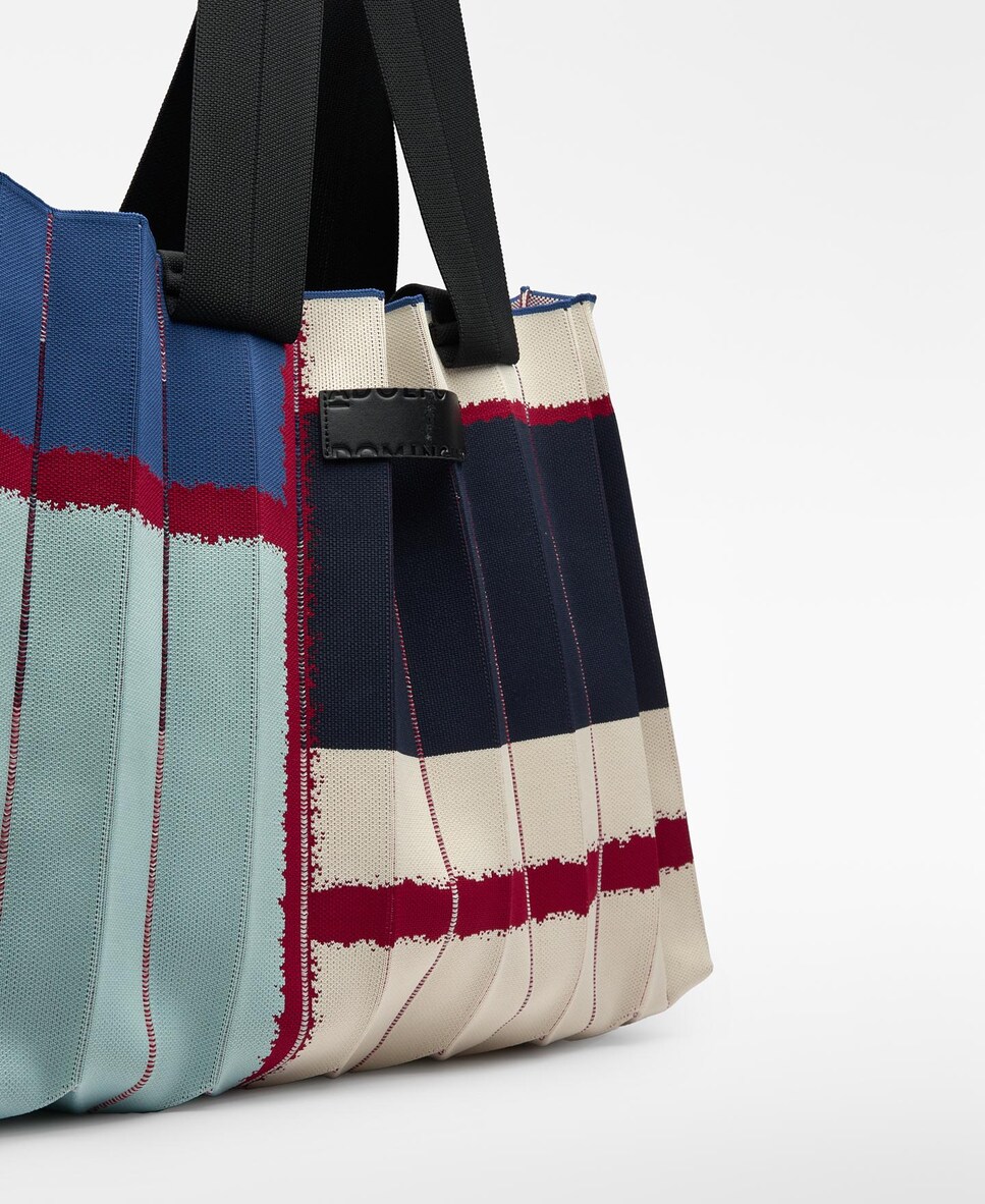 Maxi Shopper Plissado Estampado Multicolor-3