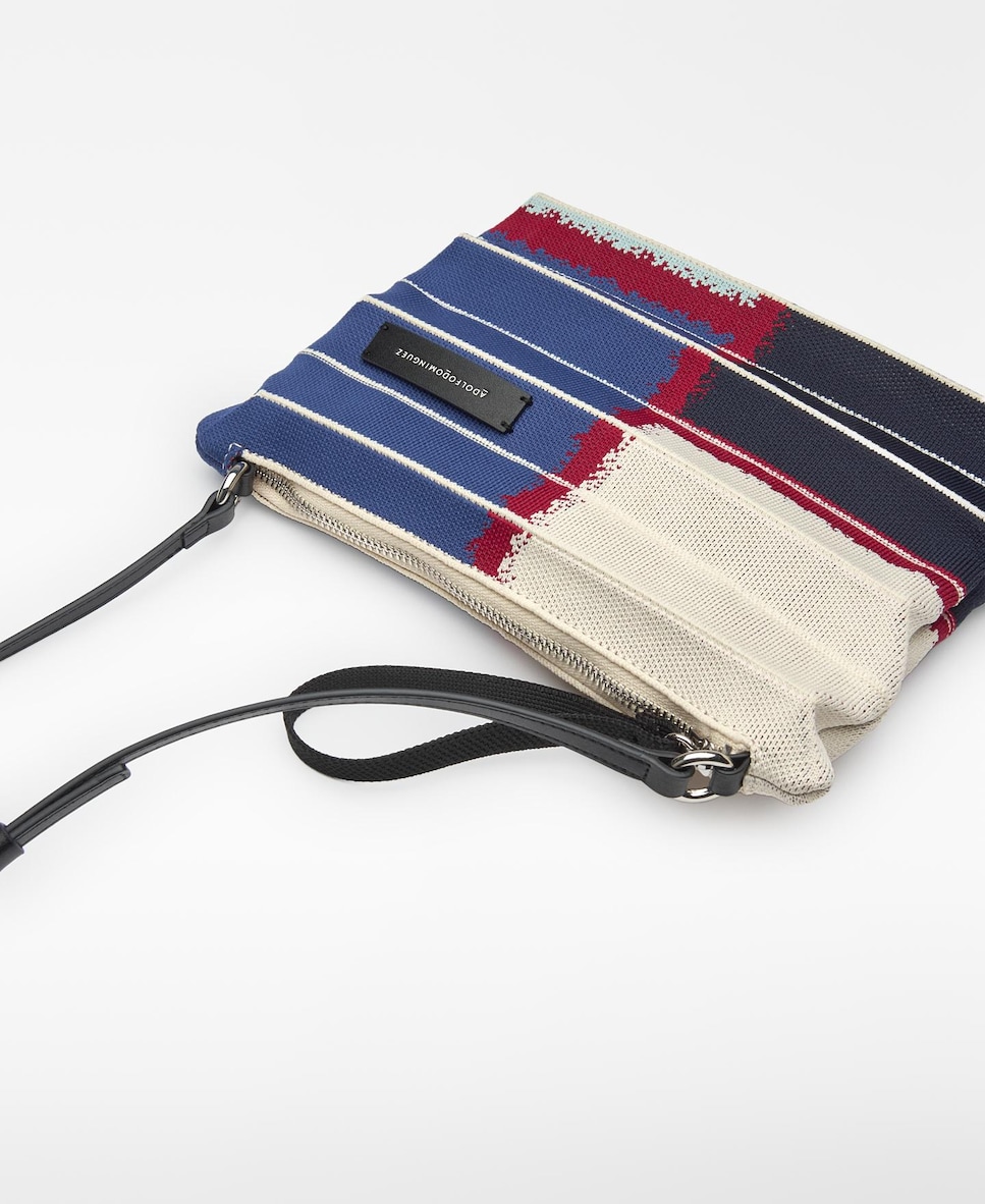 Necessaire Plissado em Malha Estampada Multicolor-2