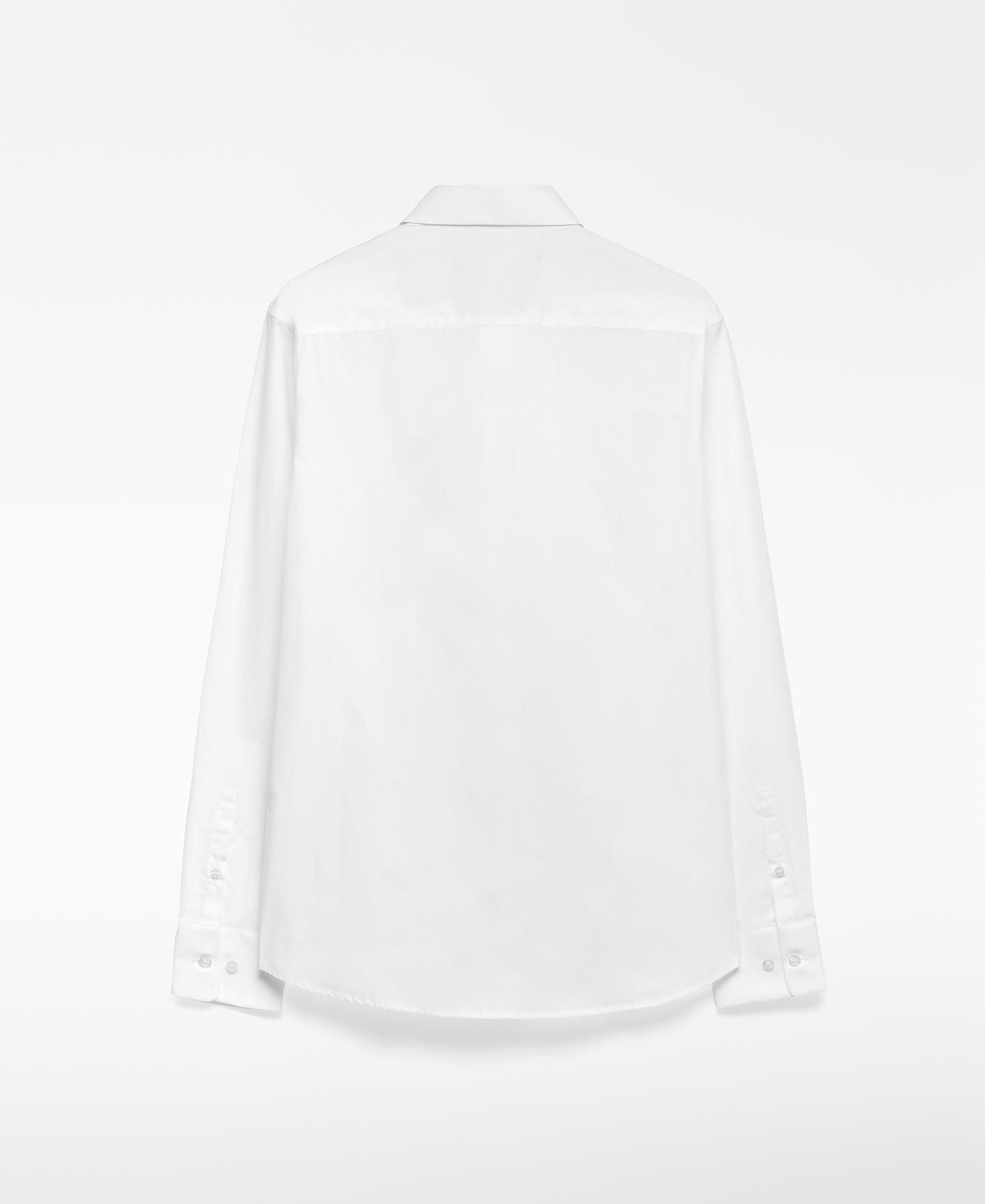 Camisa de Manga Comprida Slim Fit Branco-6